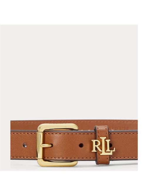 Leather belt with logo on the loop LAUREN RALPH LAUREN | LGO KPPER 25.CLASSIC CARAMEL